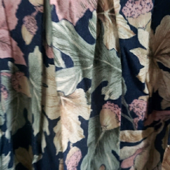 Vintage Intriguing Threads Muted Floral Maxi Sz 10 - Picture 5 of 9